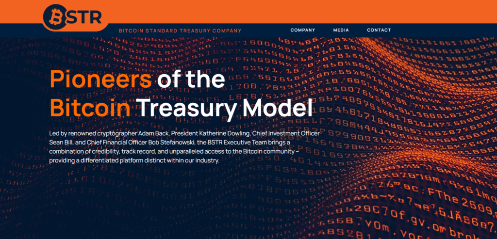 Bitcoin Standard Treasury Company official website, captured July 31, 2026