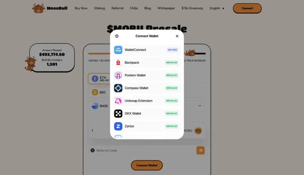 How to buy presale crypto by connecting a wallet