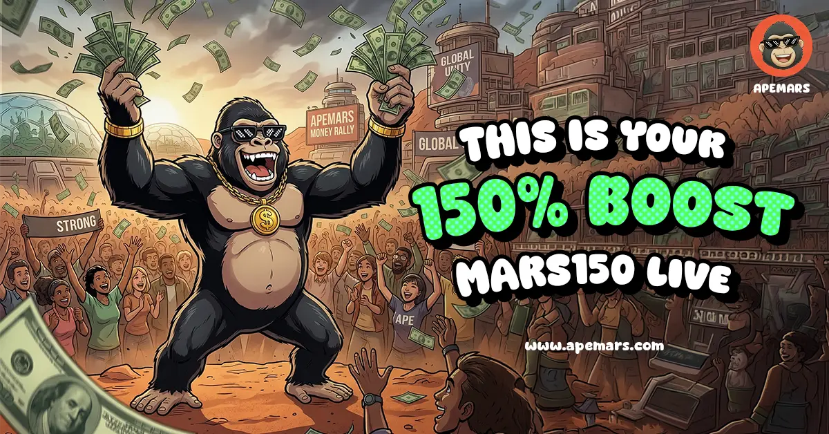 Pepe & Toshi Created Early Winners: Now APEMARS Stage 17 Drives the Next 100x Meme Coin Trend With MARS150 Bonus Code image 1