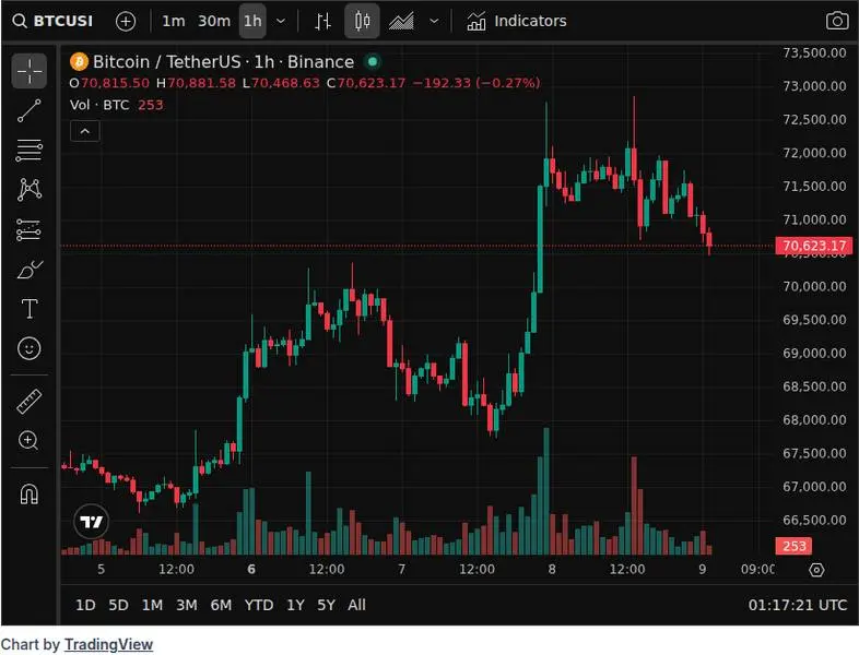 CoinGecko price chart for This 12-year-old explained Bitcoin in 2011 when it was trading at $8. Today, it’s over $70,000.