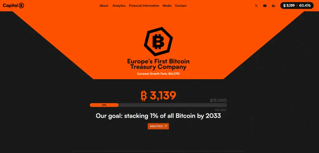 Capital B public website, captured July 31, 2026