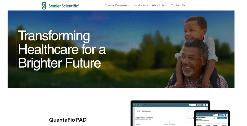 Semler Scientific official website, captured July 31, 2026