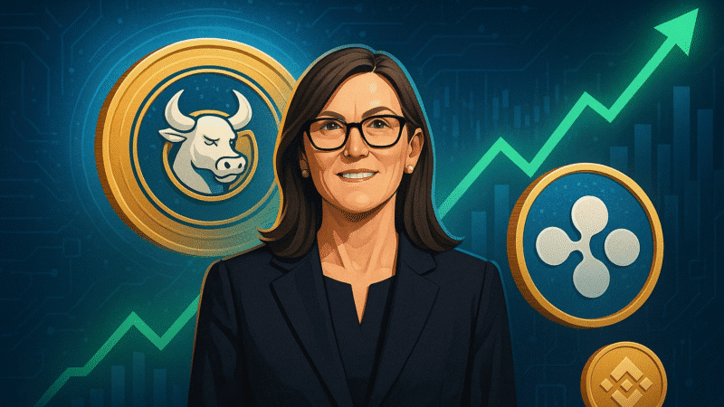 Cathie Wood Joins MoonBull Presale Frenzy: Top ROI Rewards Make It the Best Crypto to Watch in 2025 Amid XRP and BNB Rally