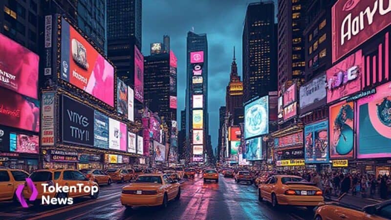 CoinUp Features on Nasdaq Times Square Screen