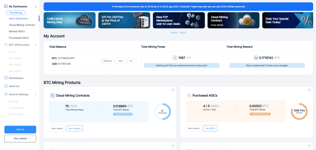 ECOS: Best All-in-One Mining App for Transparency