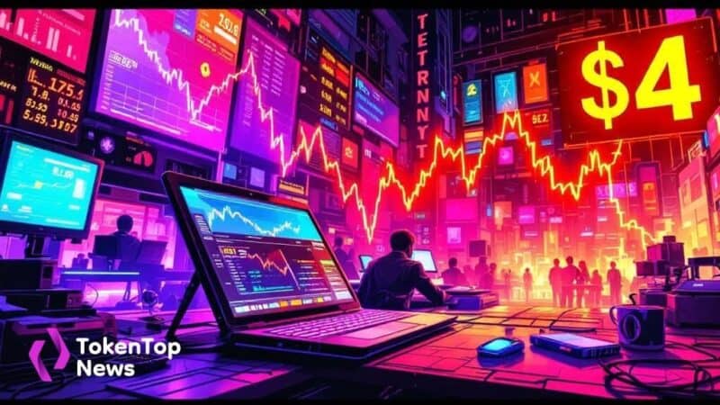 Internet Computer’s Price Drops Below $4, Sparking Volatile Trading