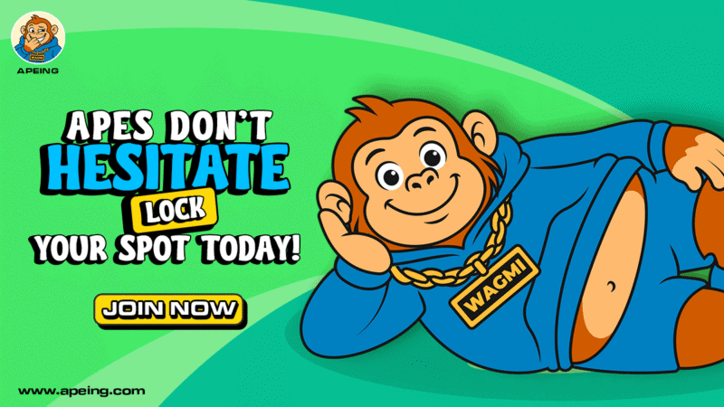 With Cayman Surging 70%, Apeing Becomes the Upcoming Crypto Presale 2026 Degens Trust as BTC Pumps 11%, ETH Breaks $3000