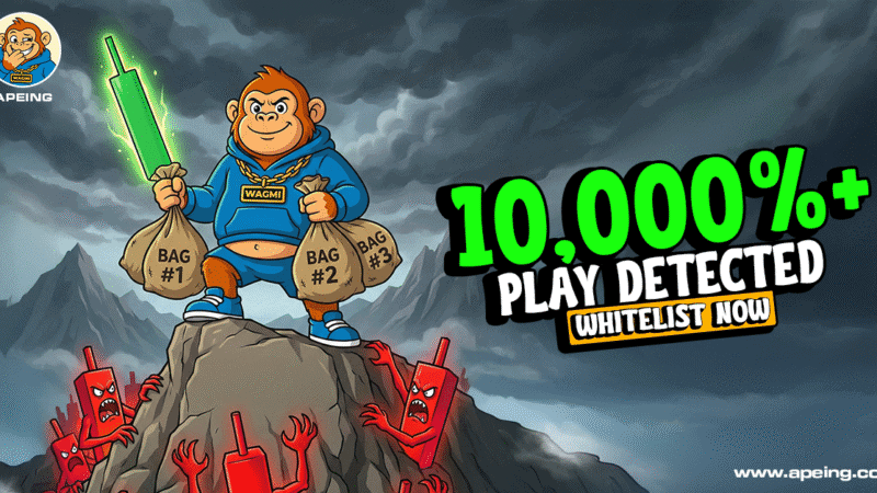 New Crypto Coins Market Shift: Apeing Emerges as the Upcoming Crypto Presale Focus While Cardano and Toncoin Hold Their Ground