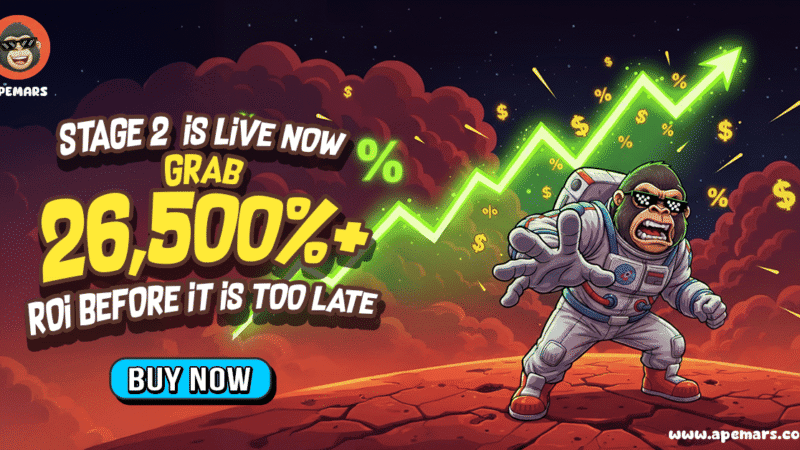 Turn $5K into a Meme Fortune with APEMARS Stage 2: The Best Meme Coin Presale as DOGE Dips and BRETT Holds Strong