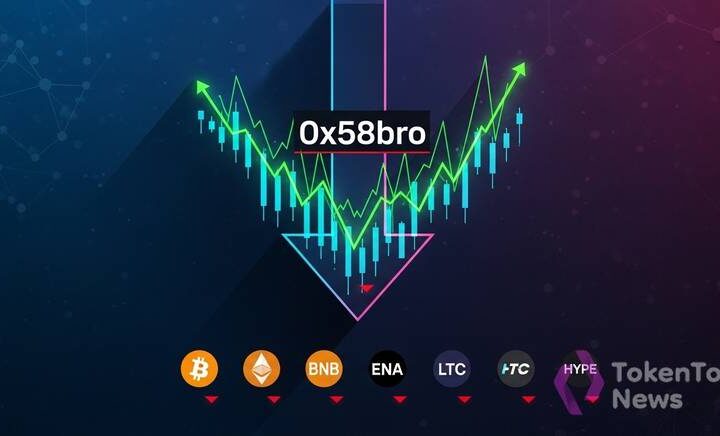 0x58bro Holds Short Positions on BTC, ETH, BNB, ENA, LTC, and HYPE as Crypto Market Rallies
