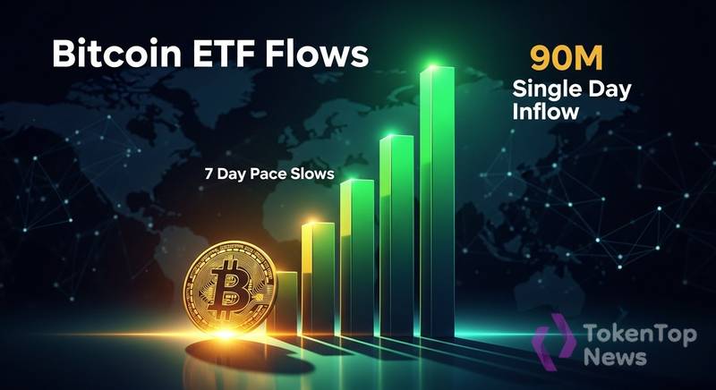 Bitcoin ETF Flows Today: $190M Single-Day Inflow as 7-Day Pace Slows