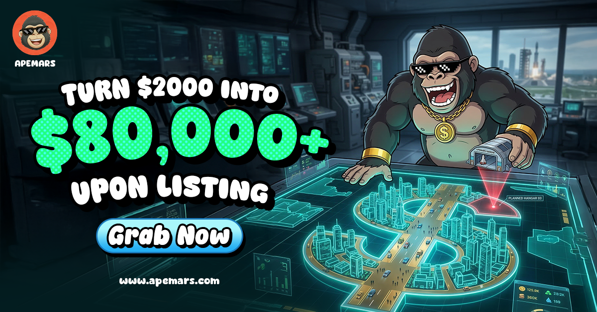 Regret Missing Out On Ethereum And Tron's Boom? Here's How Altcoin Trader Rank APEMARS Stage 12 In The Best Altcoins To Invest In