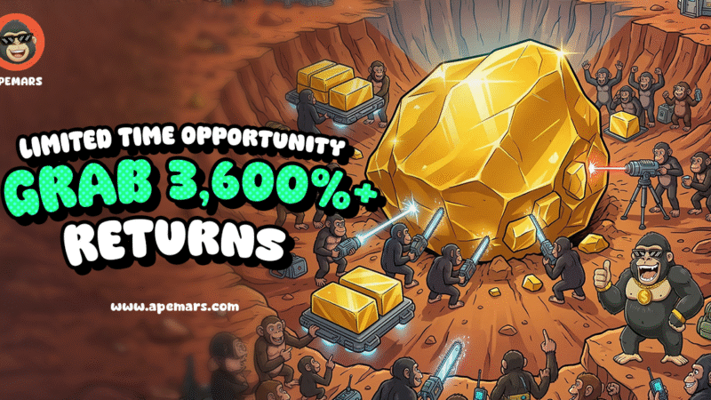 After Missing Mantle and Pepe: Investors Rush to APEMARS Stage 13 with 3,600% ROI – Experts Say It’s the Next Crypto to Hit $1