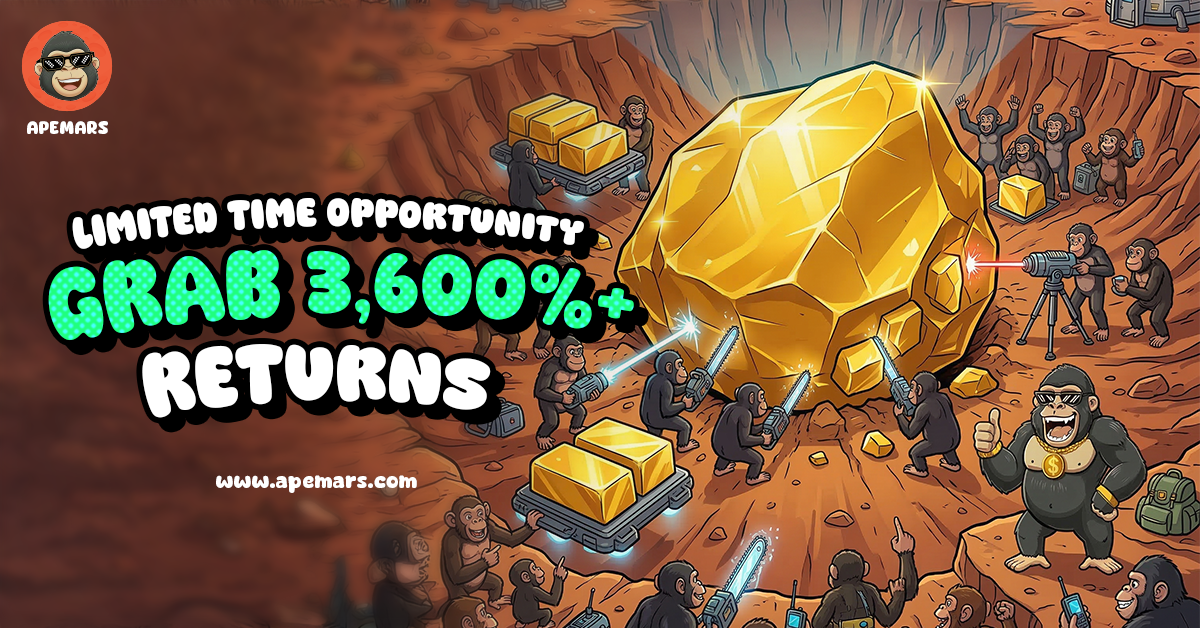After Missing Mantle and Pepe: Investors Rush to APEMARS Stage 13 with 3,600% ROI - Experts Say It’s the Next Crypto to Hit $1