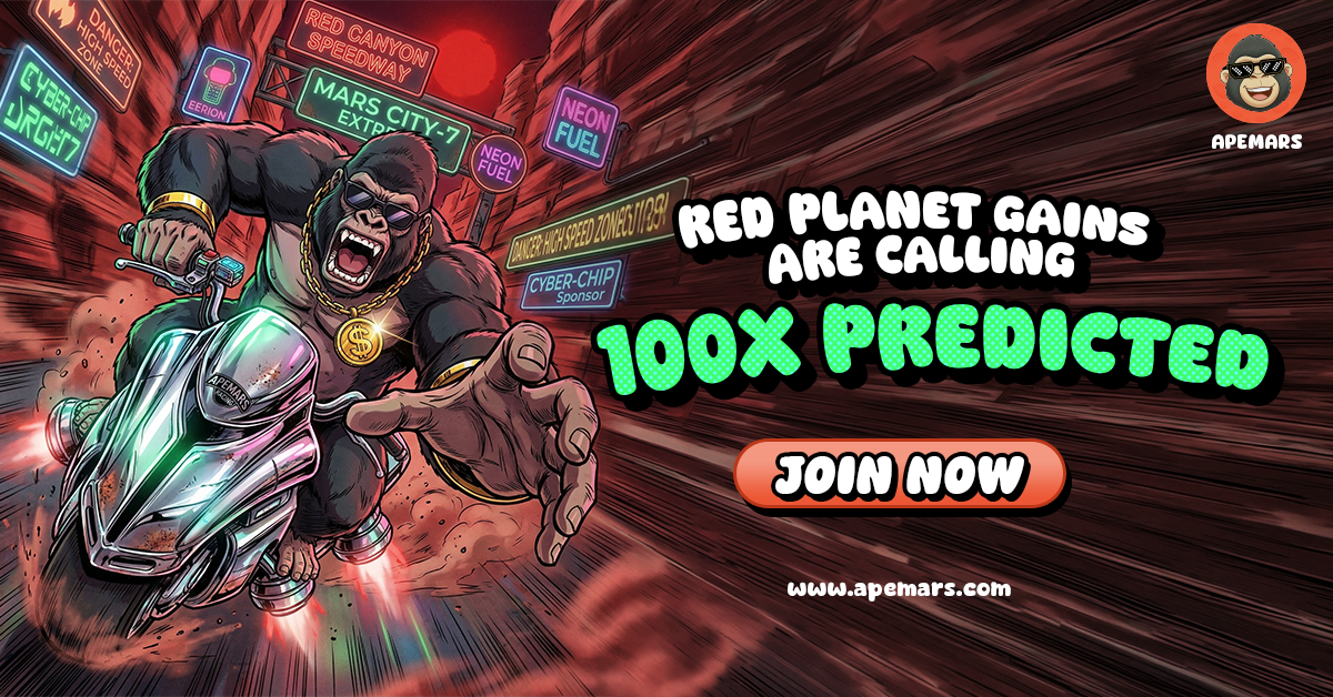 Dogecoin and Axie Infinity Show Slow Signs Of Progress: Why APEMARS Is the Best Crypto Presale Today with over 2,363% ROI image 1