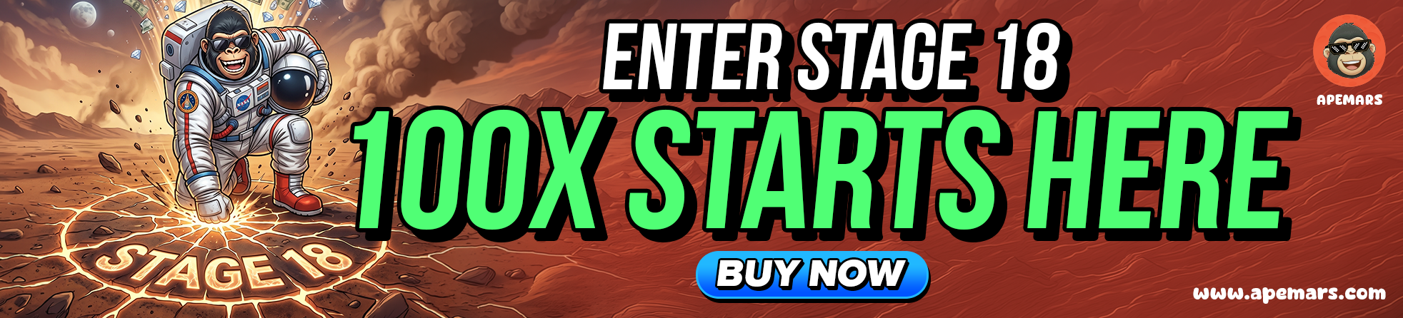 Turn Pennies into Portfolios: ApeCoin Drops, Banana For Scale Slips, But APEMARS Stage 18 Leads as the Best Crypto to Buy In 2026 With 1,800% ROI image 4