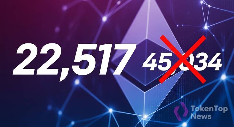 Ethereum Foundation staking: 22,517 ETH, not 45,034