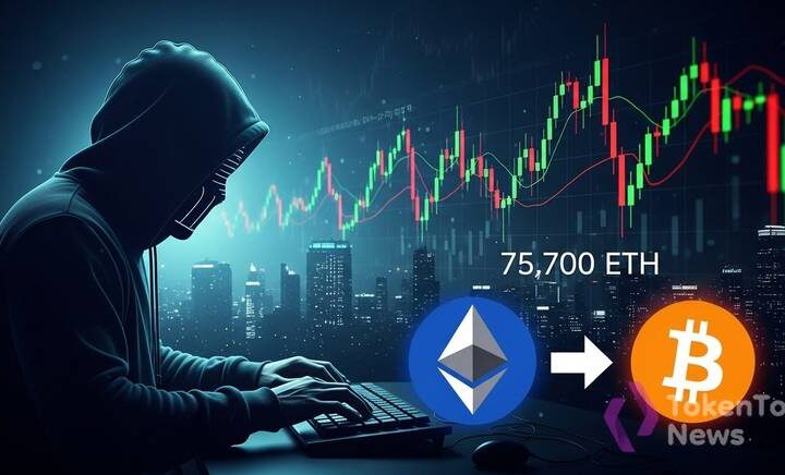 KelpDAO Exploiter Reportedly Swaps Nearly All 75,700 ETH Into BTC