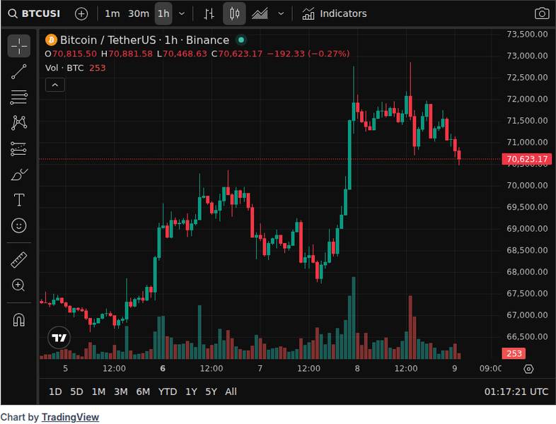 CoinGecko price chart for This 12-year-old explained Bitcoin in 2011 when it was trading at $8. Today, it’s over $70,000.