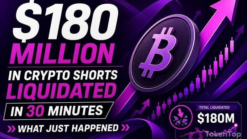 $180 Million in Crypto Shorts Liquidated in 30 Minutes — What Just Happened