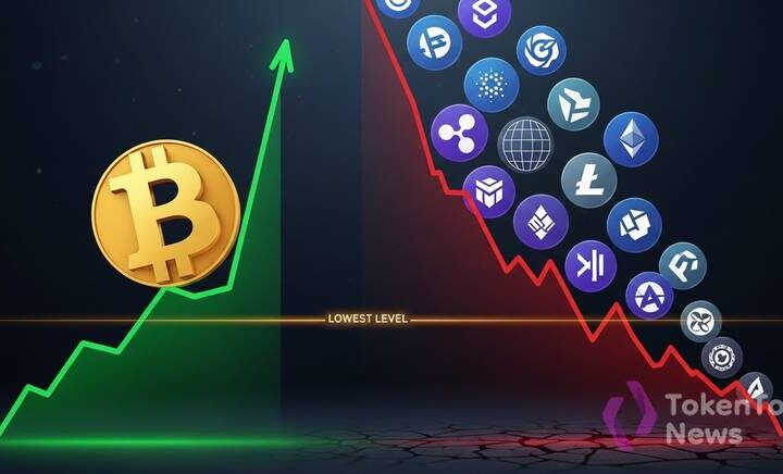 BTC vs Altcoins Correlation Hits Lowest Level Since July 2025