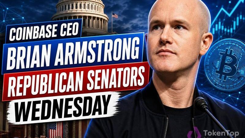 Coinbase CEO Brian Armstrong to Address Republican Senators Wednesday