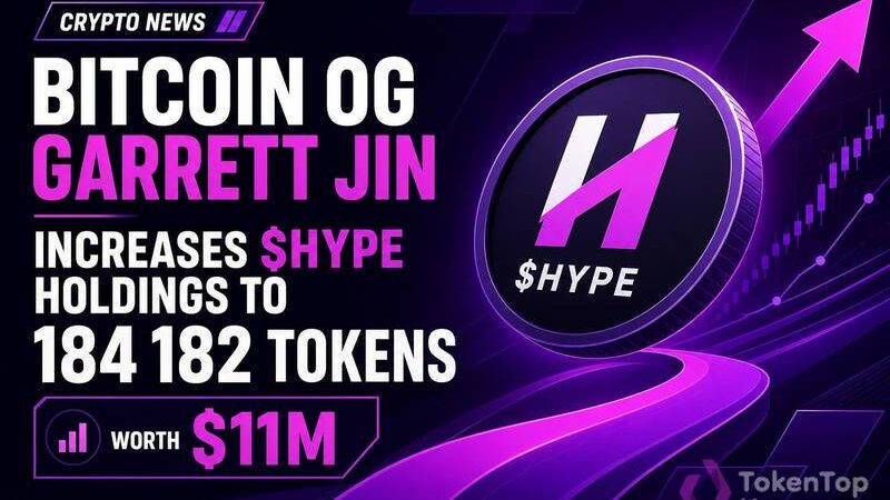 Bitcoin OG Garrett Jin Increases $HYPE Holdings to 184,182 Tokens Worth $11M