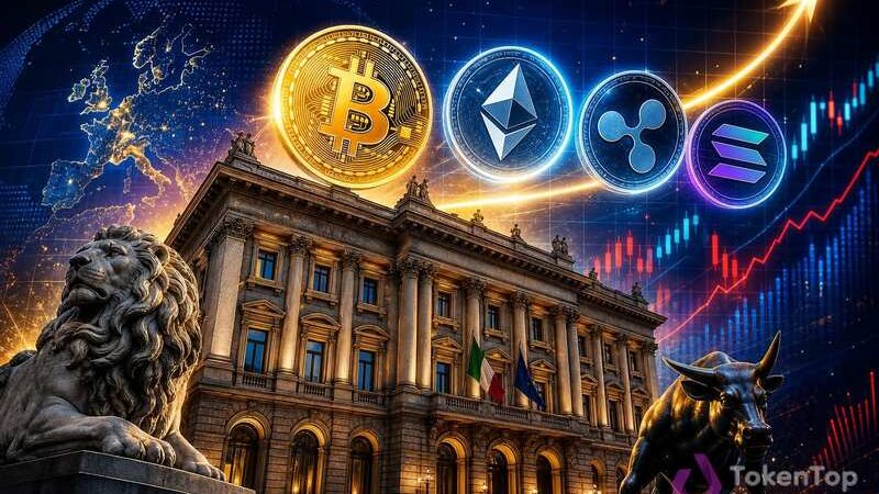 Intesa Sanpaolo Expands Crypto Exposure: BTC, ETH, XRP, SOL in Focus