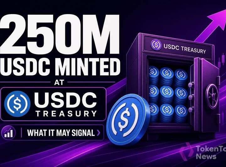 250,000,000 USDC Minted at USDC Treasury: What It May Signal
