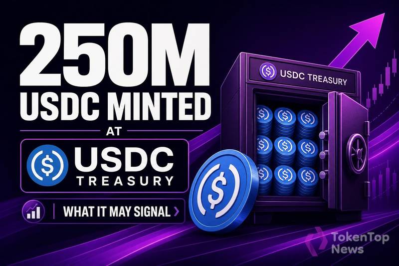 250,000,000 USDC Minted at USDC Treasury: What It May Signal