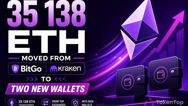 35,138 ETH Moved From BitGo and Kraken to Two New Wallets