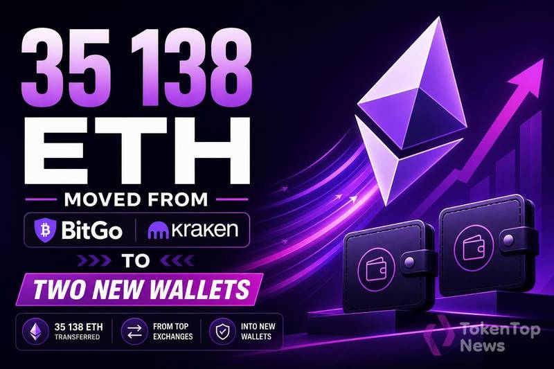 35,138 ETH Moved From BitGo and Kraken to Two New Wallets