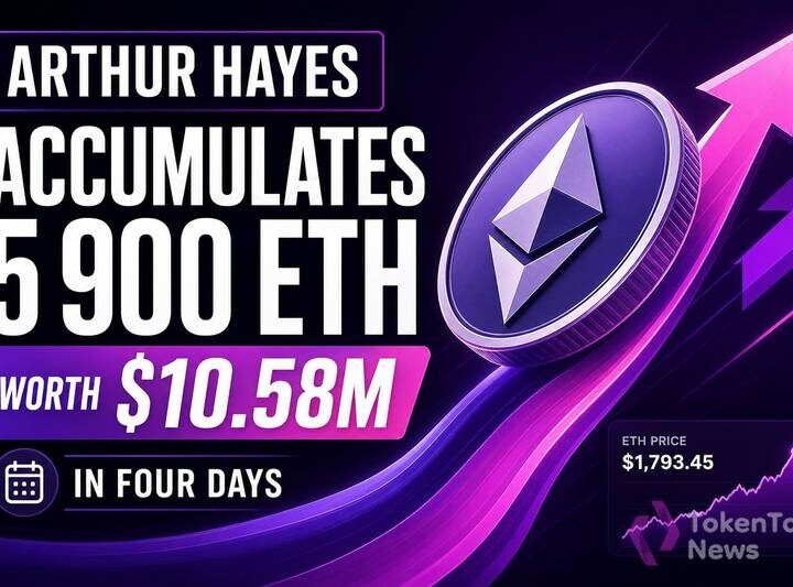 Arthur Hayes Accumulates 5,900 ETH Worth $10.58M in Four Days