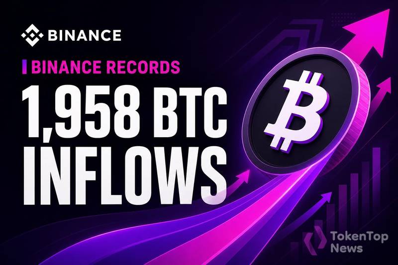 Binance Records 1,958 BTC in Aggregated Inflows