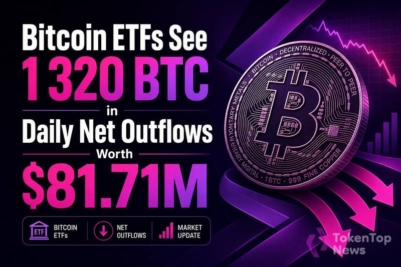 Bitcoin ETFs See 1,320 BTC in Daily Net Outflows Worth $81.71M