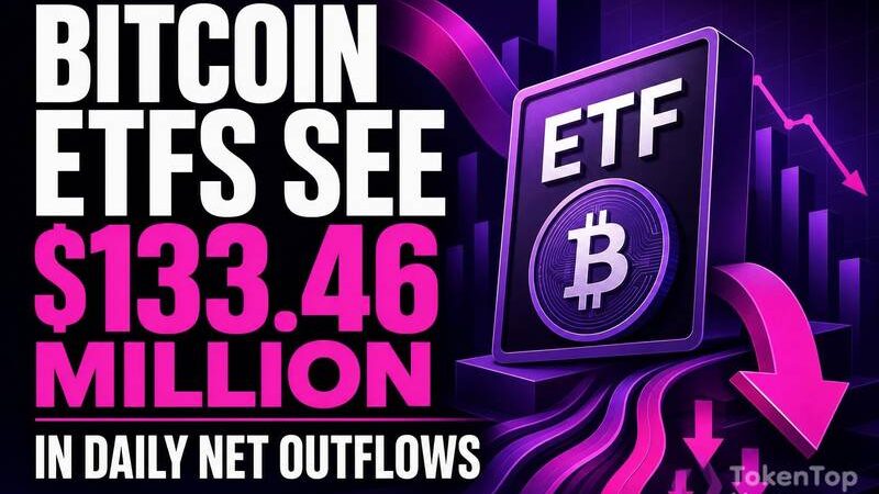 Bitcoin ETFs See $133.46 Million in Daily Net Outflows