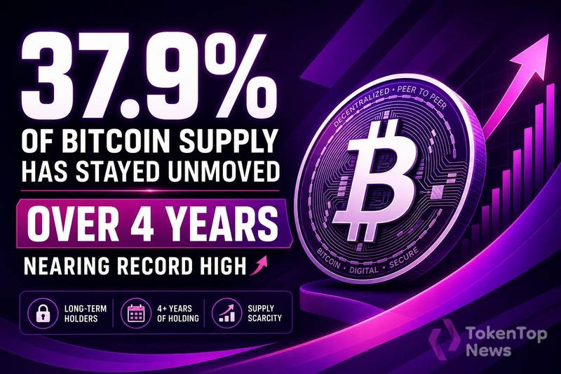 37.9% of Bitcoin Supply Has Stayed Unmoved for Over 4 Years, Nearing Record High