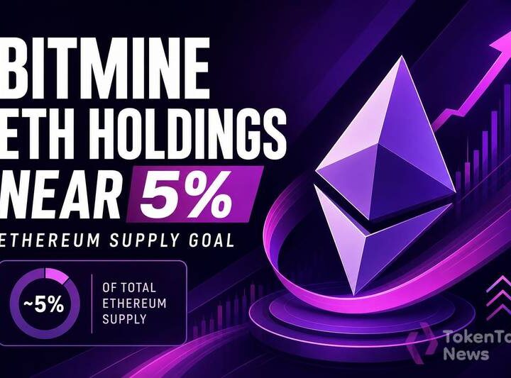 Bitmine ETH Holdings Near 5% Ethereum Supply Goal
