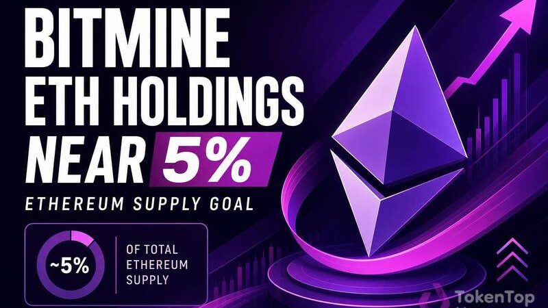 Bitmine ETH Holdings Near 5% Ethereum Supply Goal