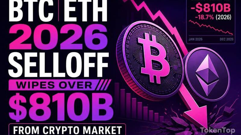 BTC, ETH 2026 Selloff Wipes Over $810B From Crypto Market