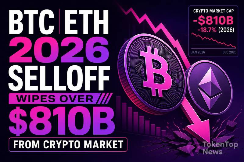 BTC, ETH 2026 Selloff Wipes Over $810B From Crypto Market