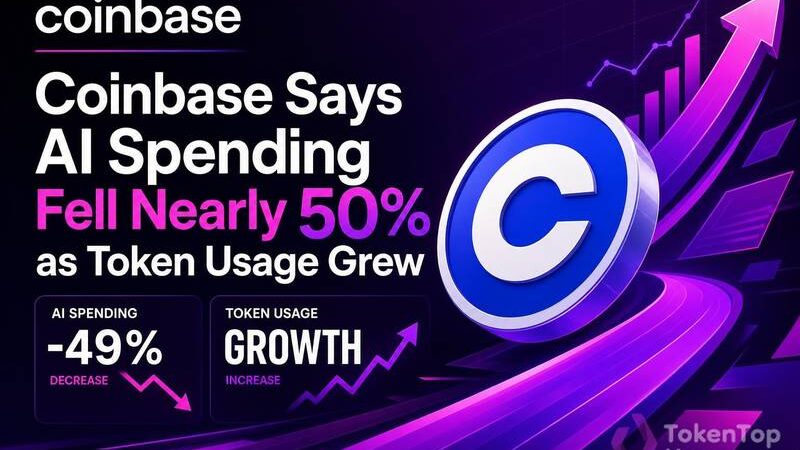 Coinbase Says AI Spending Fell Nearly 50% as Token Usage Grew