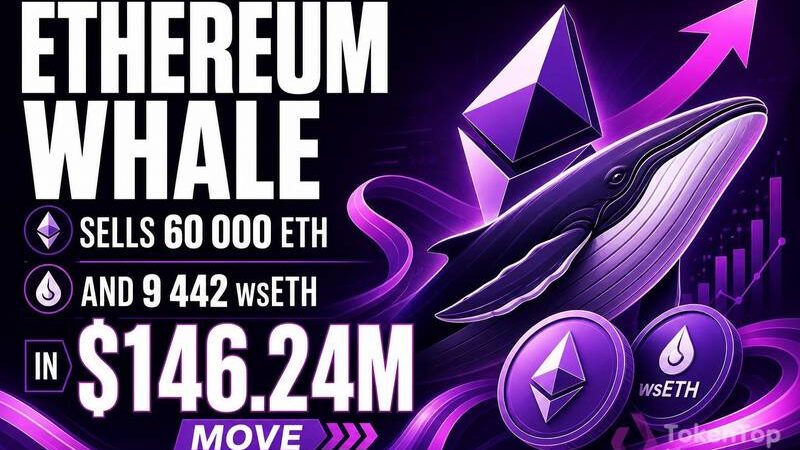 Ethereum Whale Sells 60,000 ETH and 9,442 wsETH in $146.24M Move
