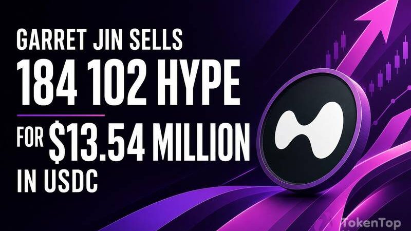 Garret Jin Sells 184,102 HYPE for $13.54 Million in USDC