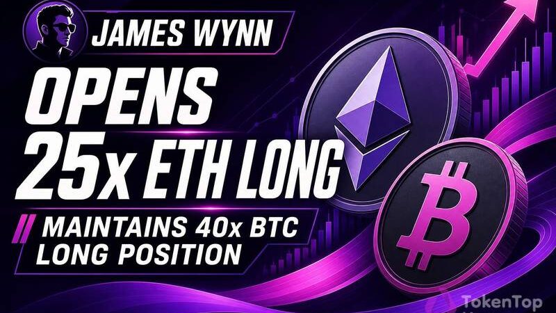 James Wynn Opens 25x ETH Long, Maintains 40x BTC Long Position