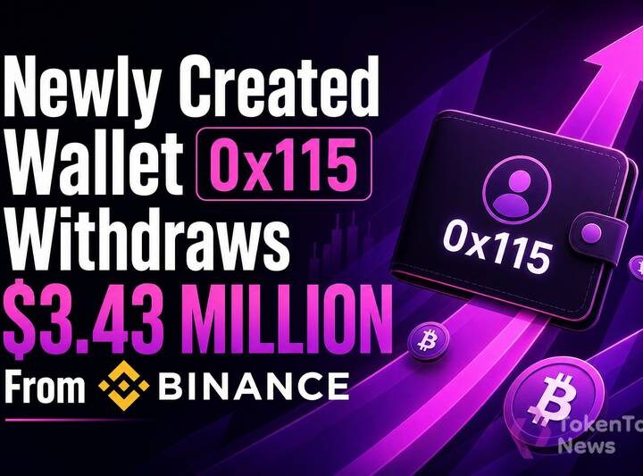 Newly Created Wallet 0x115 Withdraws $3.43 Million From Binance