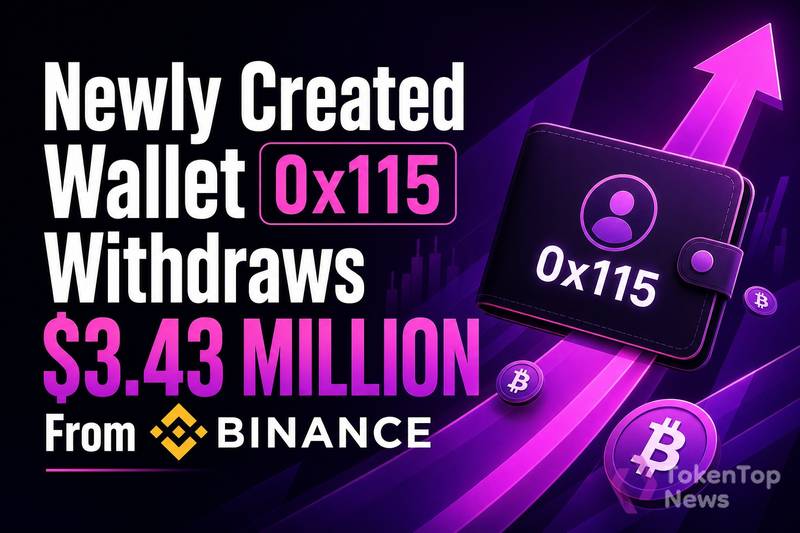 Newly Created Wallet 0x115 Withdraws $3.43 Million From Binance