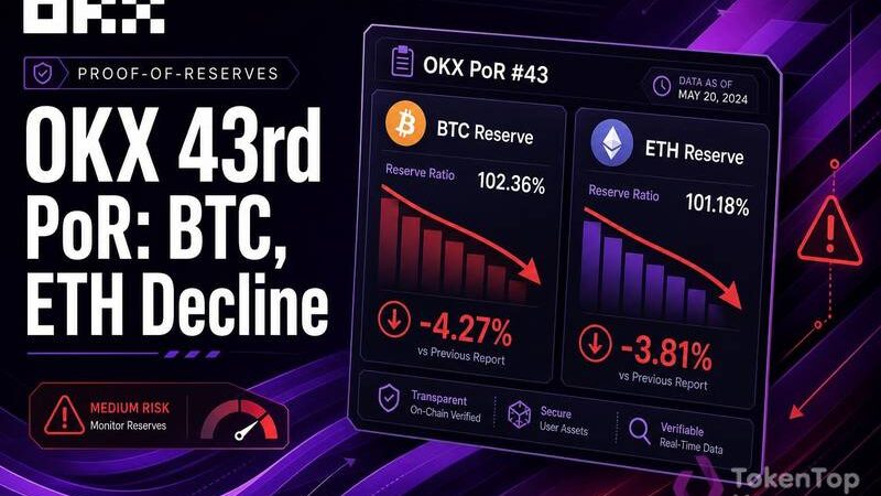 OKX 43rd Proof-of-Reserves Report Shows BTC, ETH Declines