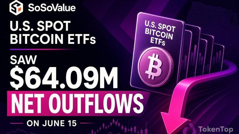 SoSoValue: U.S. Spot Bitcoin ETFs Saw $64.09M Net Outflows on June 15
