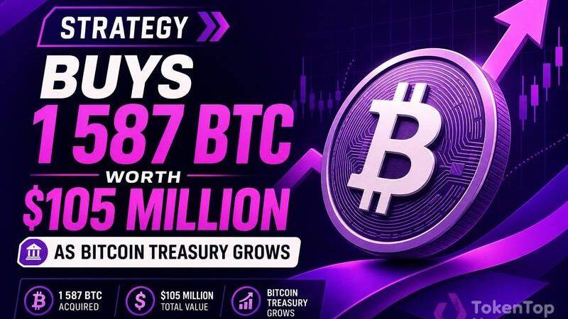 Strategy Buys 1,587 BTC Worth $105 Million as Bitcoin Treasury Grows